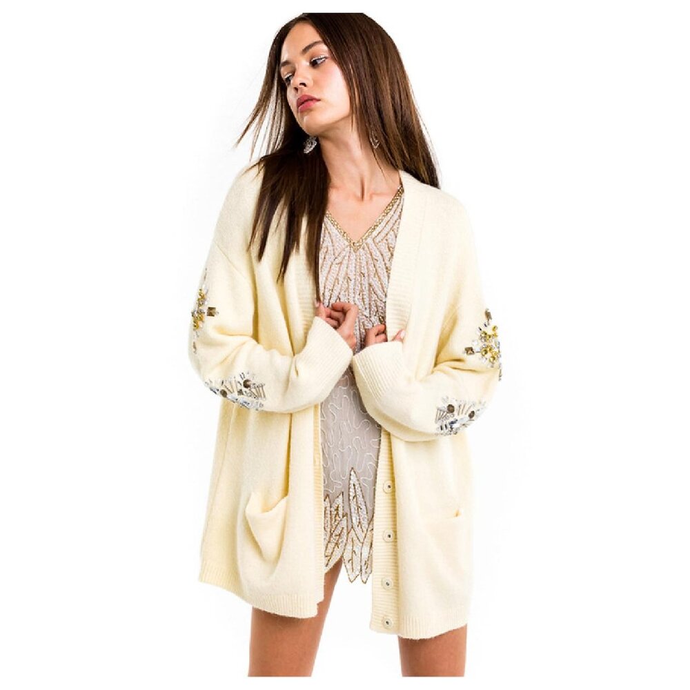 Wildfox Marion Cardigan, Vintage Lace, S